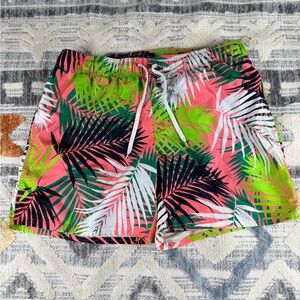 City Streets Vibrant Leaf Print Shorts